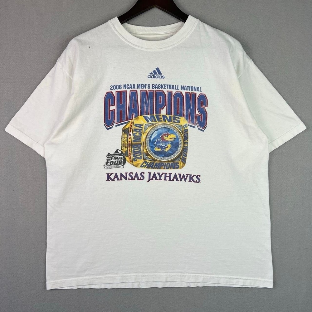 University of Kansas Jayhawks 2008 NCAA Champions Ring Tee Shirt